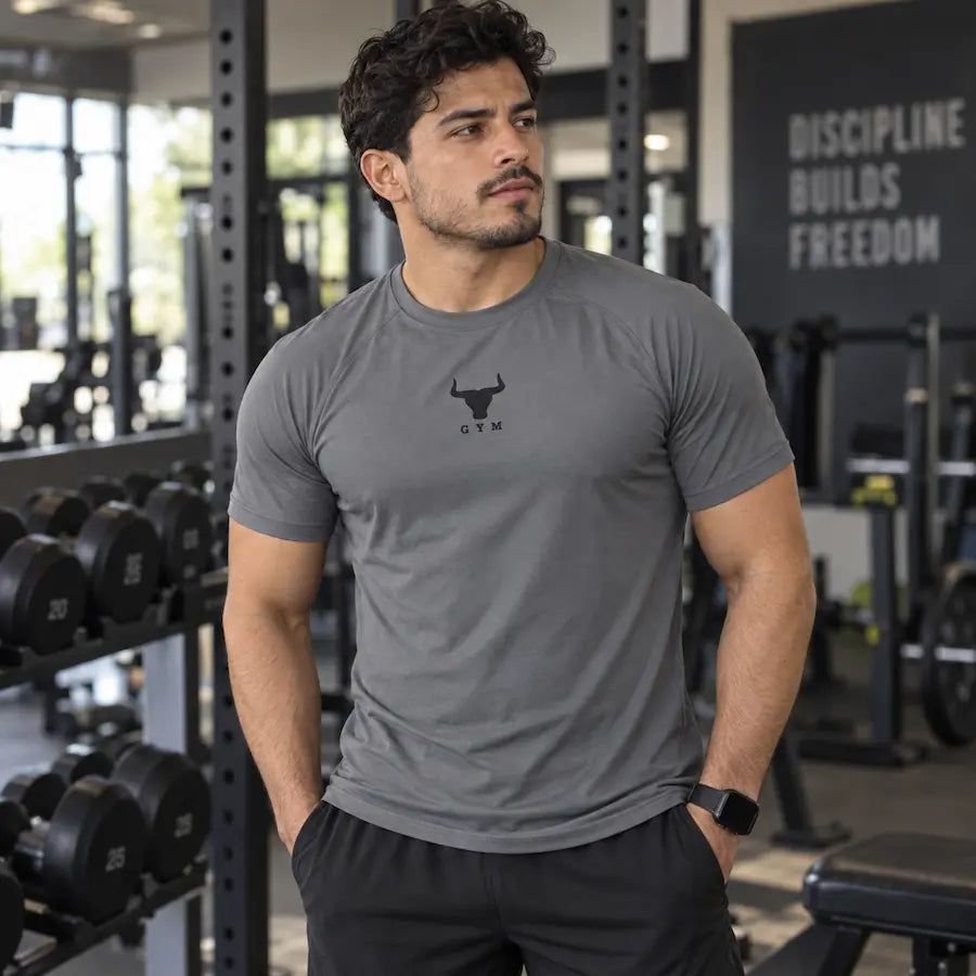 Camiseta Iron Bull - Gris oscuro