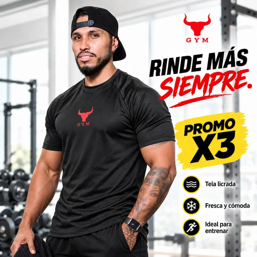 Camiseta Iron Bull - Negro