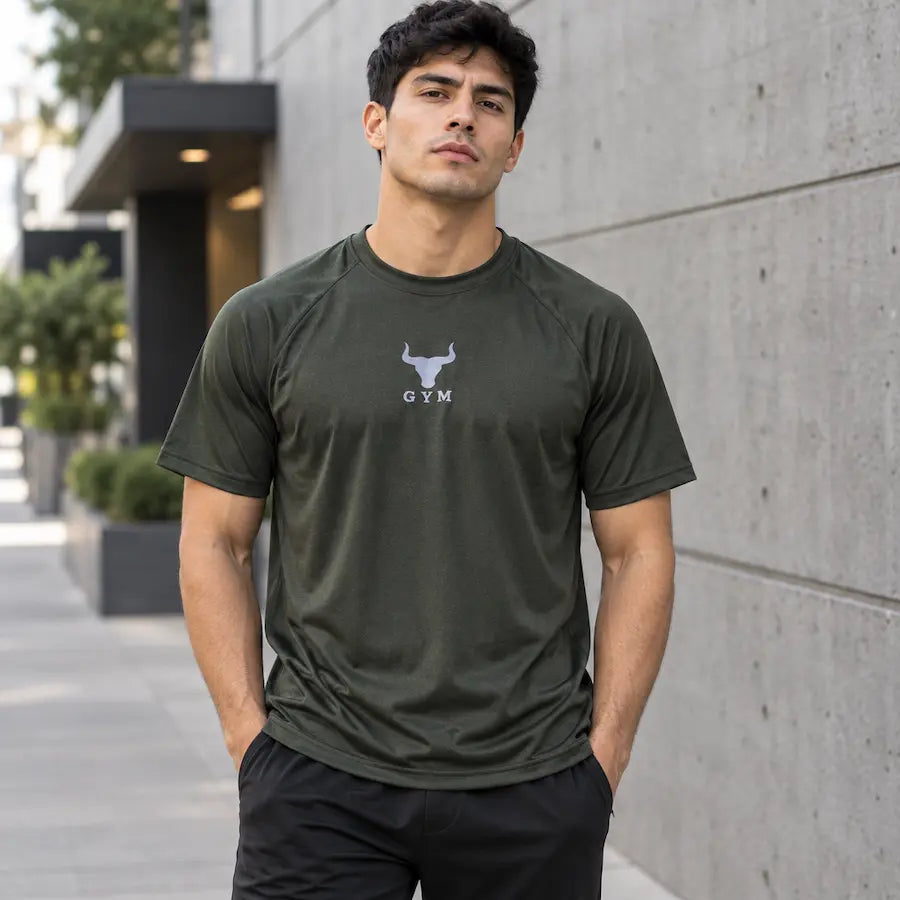 Camiseta Iron Bull - Verde militar